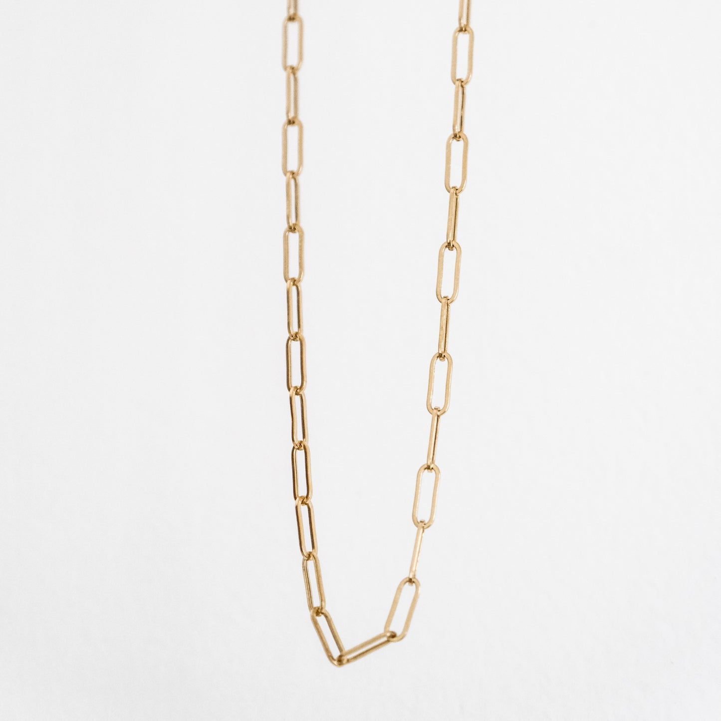 Bold Paperclip Necklace - Modern & Minimalist Gold Chain