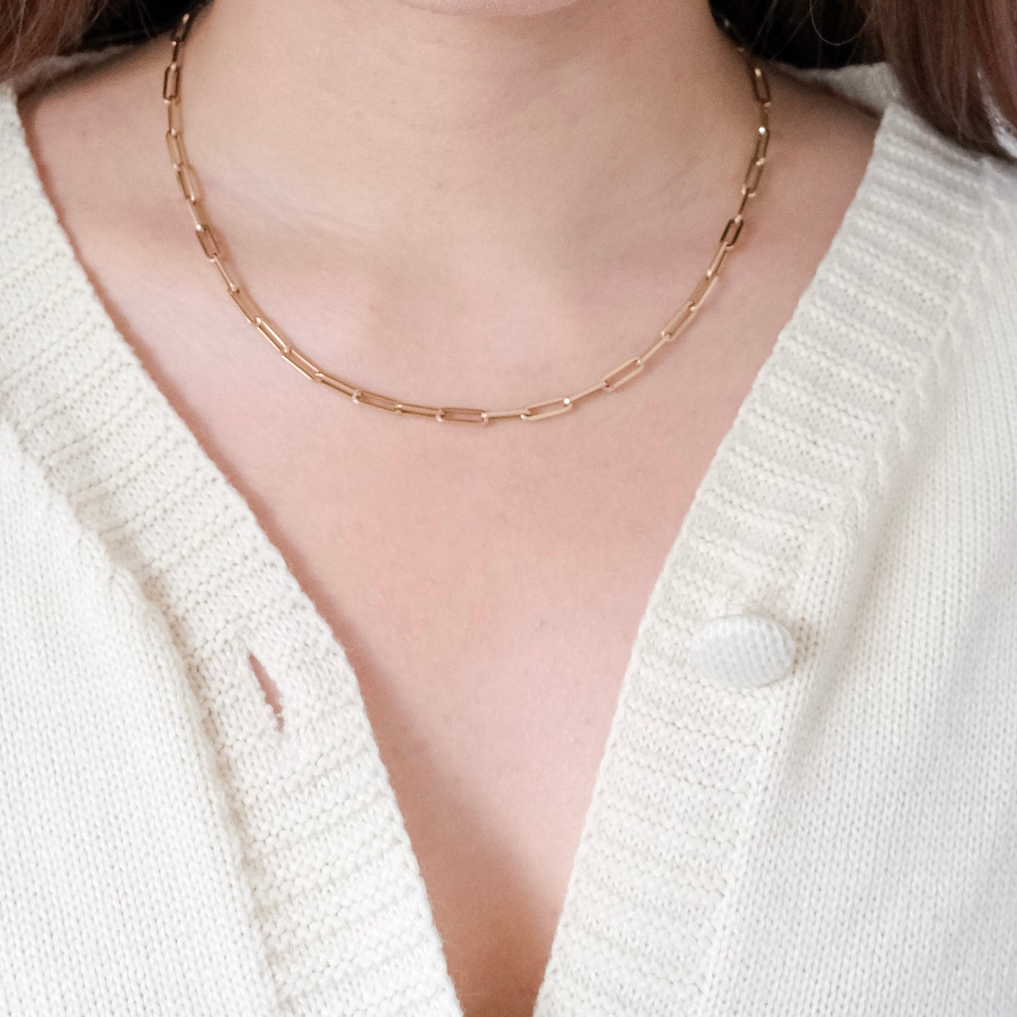 Bold Paperclip Necklace - Modern & Minimalist Gold Chain