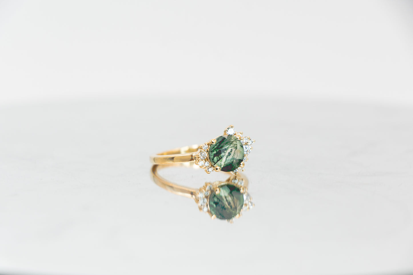 Vintage Mosslight Everglow Ring | Elegant Antique-Inspired Design