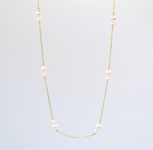 Cable Chain Pearl Necklace – Elegant & Timeless Jewelry